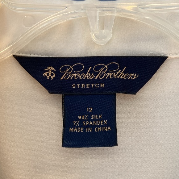 Brooks Brothers, size 12, silk, French cuffs; double placket, collar & cuffs EUC - Picture 7 of 8